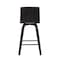 Armen Living Vienna 30" Swivel Bar Stool in Black Wood Finish with Gray Faux Leather LCVIBAGRBL30 - alternate 7
